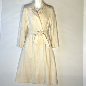 Karen Vintage Cream 100% Wool Coat Old Money Quiet Luxury Capsule Wardrobe Chic